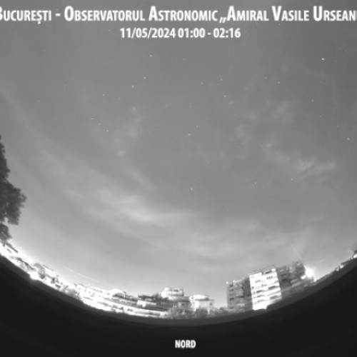 Aurora boreală văzută din București prin camera all-sky a Observatorului Astronomic