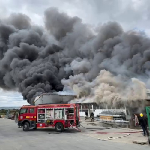 Alertă în Salcea: Incendiu devastator cu degajări masive de fum, recomandare Ro-Alert către locuitori - VIDEO