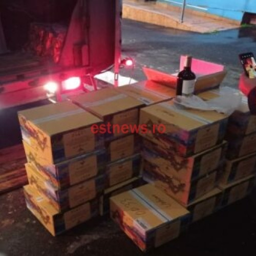 Peste 200 de sticle de vin descoperite la frontieră, ascunse într-un autocar cu destinația Italia