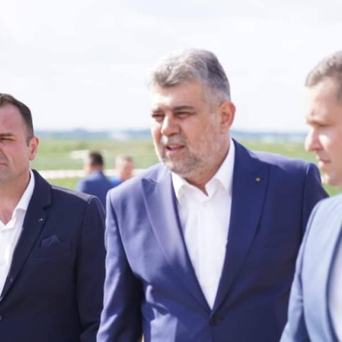 Marcel Ciolacu a vizitat șantierul lucrărilor de extindere la patru benzi a DN7 Bâldana - Titu