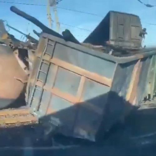 Tren de marfă deraiat în sud-vestul Rusiei pe ruta spre arsenalul de rachete și artilerie după intervenția unor persoane neautorizate