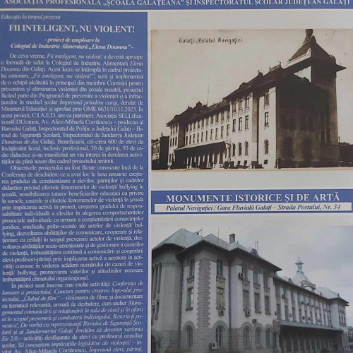 Proiectul "Fii inteligent, nu violent!" la Colegiul de Industrie Alimentară "Elena Doamna" dezvăluit în revista "Şcoala gălăţeană" - Anca Spânu, Marți, 14 Mai 2024