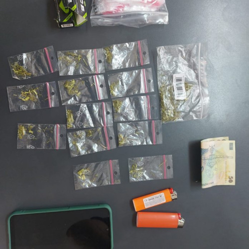 Jandarmii din Vrancea au depistat un bărbat cu pliculețe cu resturi vegetale suspicioase la Focșani