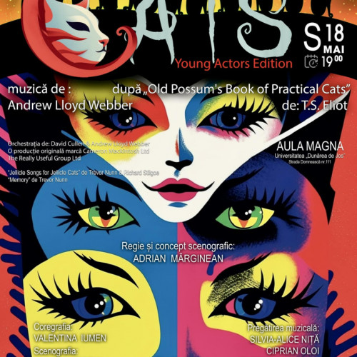 Noua premiera a musicalului „CATS” in Aula Magna a Universitatii „Dunarea de Jos" din Galati