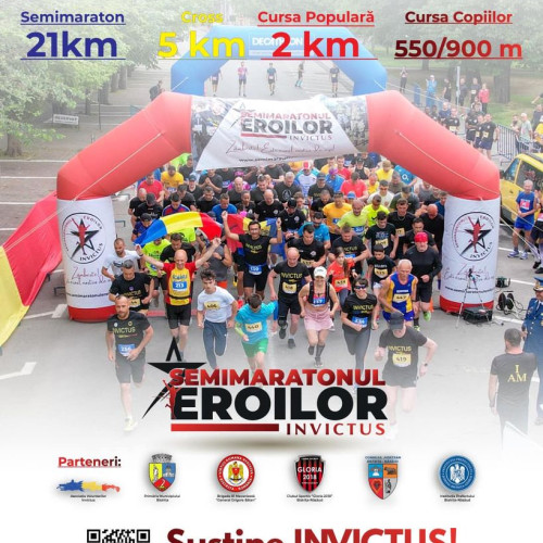 Semimaratonul Eroilor Invictus în Bistrița pe 15 iunie
