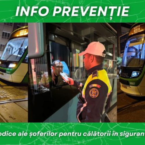Șoferii STB, verificați de Poliția Rutieră pentru consum de alcool în București
Autoritățile prevenirea accidentelor și descurajarea comportamentelor necorespunzătoare în trafic prin controale periodice
Poliția Rutieră și STB au desfășurat o acțiune de verificare a alcoolemiei a șoferilor în Capitală
Siguranța pasagerilor și a celorlalți participanți la trafic, o prioritate pentru autorități
Acțiune de prevenire a accidentelor și protejare a vieților în transportul public al Bucureștiului