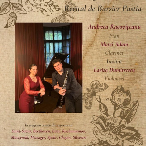 Recital de talente focșănene, susținut de bursieri Pastia: Andreea Racovițeanu și Matei Adam aduc frumusețea muzicii în comunitate