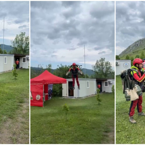 Premieră națională: Jet-pack de zbor testat cu succes la Rimetea într-un exercițiu DSU