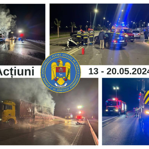 Peste 250 de interventii realizate de pompierii damboviteni in ultima saptamana