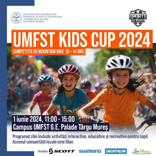 Concurs biciclete copii, UMFST Târgu Mureș, 1 iunie