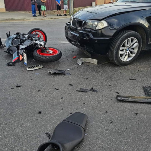 Motociclist accidentat de un șofer grăbit la Galați