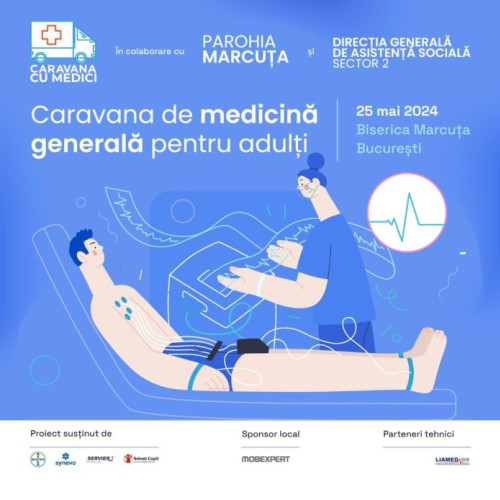 Acțiune de sănătate pentru persoanele defavorizate din Sectorul 2: Caravana cu Medici oferă servicii medicale gratuite