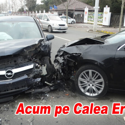 Accident pe Calea Eroilor, șoferul vinovat dă vina pe neajunsuri tehnice.