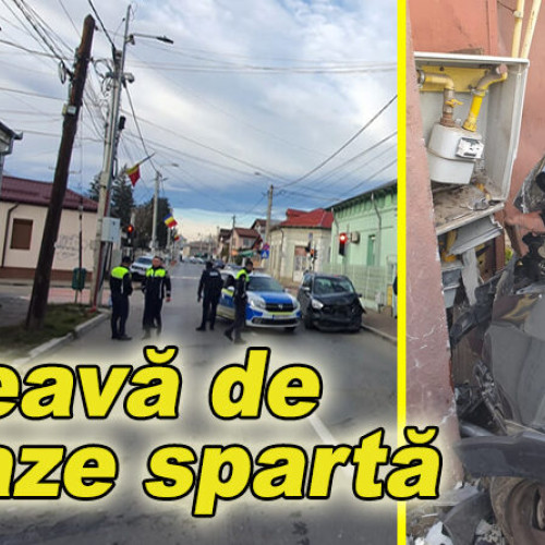 Tamponare la intersecție din cauza semaforului forțat