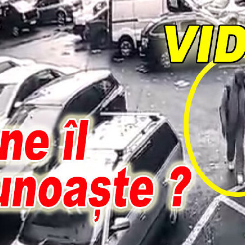 Barbatul cu sapca si ghiozdan, surprins pe camera de supraveghere furand un portofel cu 1.200 lei din masina unei mame la gradinita