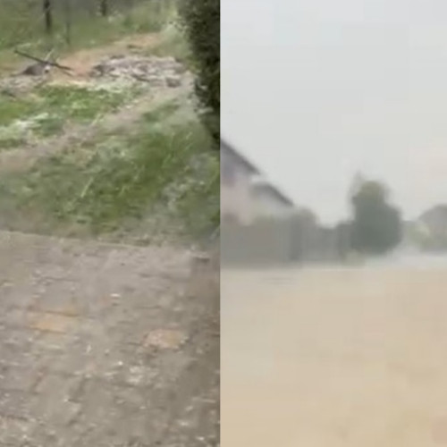 Ploiță cu grindină la Alba Iulia - Străzi și locuințe inundate, intervenții de urgență