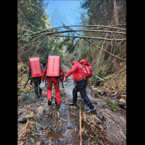 Intervenții în munți după ploile torențiale. O femeie a căzut într-o râpă în Retezat, doi turiști au rămas blocați în Piatra Secuiului