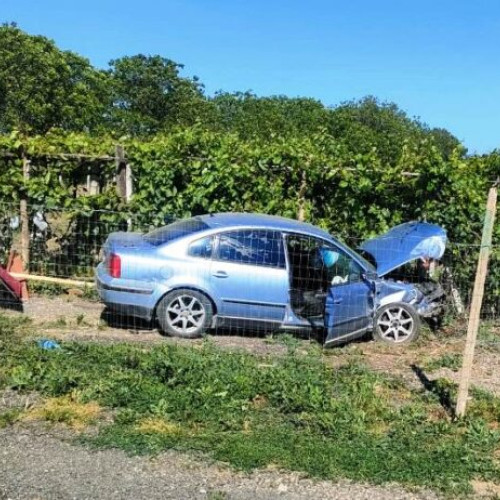 DUMBRĂVENI: Accident rutier la ieșirea din oraș! Doi șoferi au ajuns la spital!