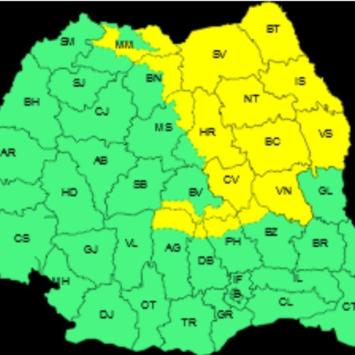 Atenționare de ploi torențiale în mai multe zone din România
