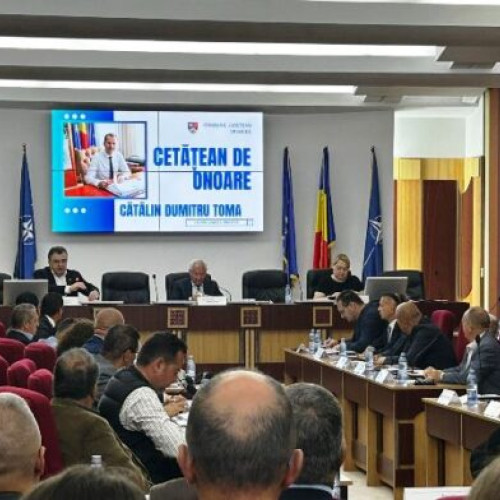 Fostul președinte al Consiliului Județean Vrancea, Cătălin Toma, onorat post-mortem cu titlul de "Cetățean de onoare" al județului nostru, într-un cadru solemn al ședinței consiliului județean.