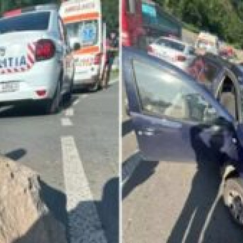 Consilier județean din Arad, grav rănit în urma prăbușirii unui bolovan pe mașina sa