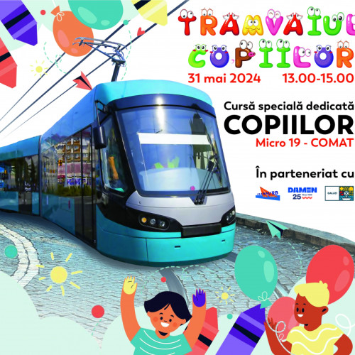 Tramvaiul Copiilor pe traseul 39 din 31 mai până pe 5 iunie, o plăcută amintire pentru copii și adulți