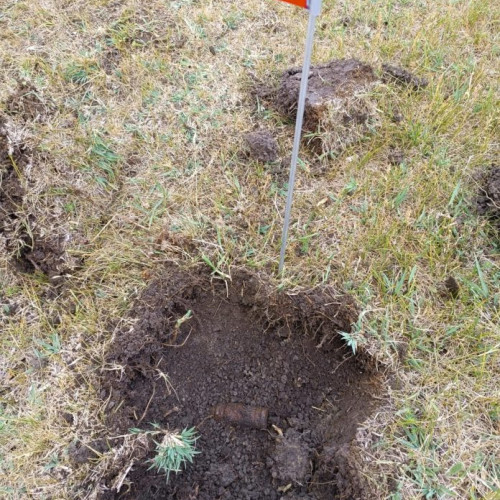 Descoperirea unui proiectil neexplodat în timpul pregătirilor. Echipa ISU din Botoșani a găsit muniție periculoasă la Răchiți.