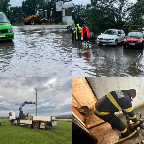 Furtuna din Alba provoacă furtuni: străzi inundate, drumuri blocate, case fără curent