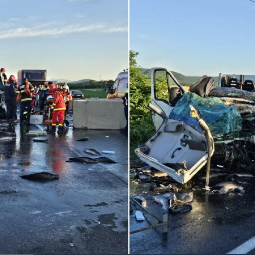 Video&Foto Accident mortal pe DN1, în Prahova. În urma impactului a două vehicule, sute de pești au ajuns pe șosea