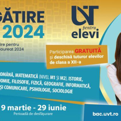 Platformă de materiale didactice bac.uvt.ro, lansată la Universitatea de Vest din Timișoara