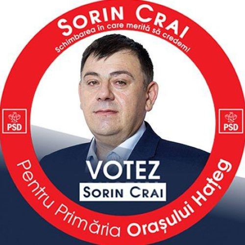 Sorin Dorian Crai, nominalizatul PSD pentru primarul Hațegului: Schimbările în Hațeg sunt în mâinile oamenilor de competență și bună credință