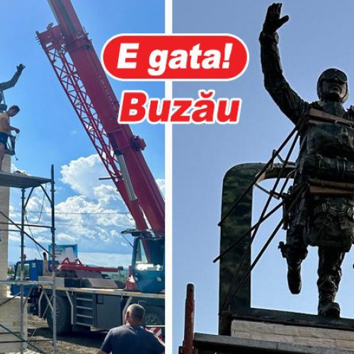 Statuia cercetașilor parașutiști dezvelită la intrarea în Buzău