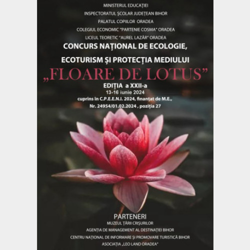 Concursul Național de Ecologie "Floare de Lotus" are loc la Oradea