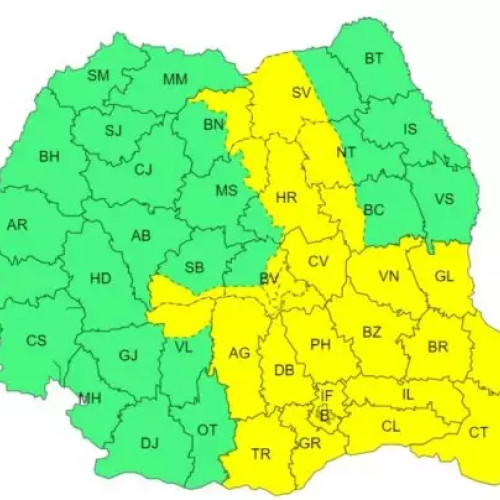Alertă meteorologică: Instabilitate atmosferică în mai multe regiuni ale țării