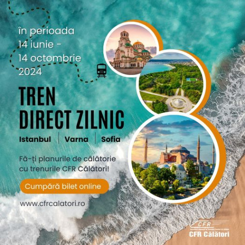 Trenurile "România" au fost introduse în circulație: Vor lega zilnic Istanbul, Varna și Sofia