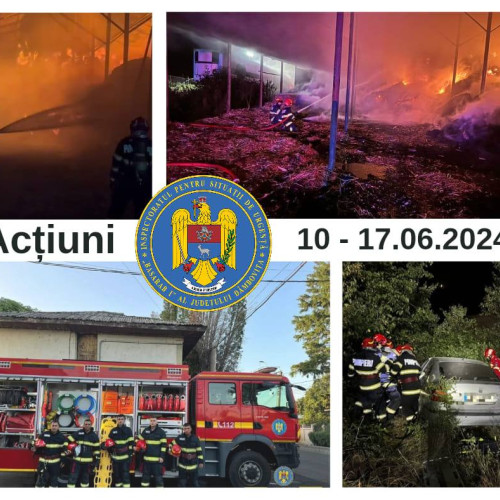 Intervenții multiple pentru pompierii din Dâmbovița în condiții caniculare și fenomene meteo extreme