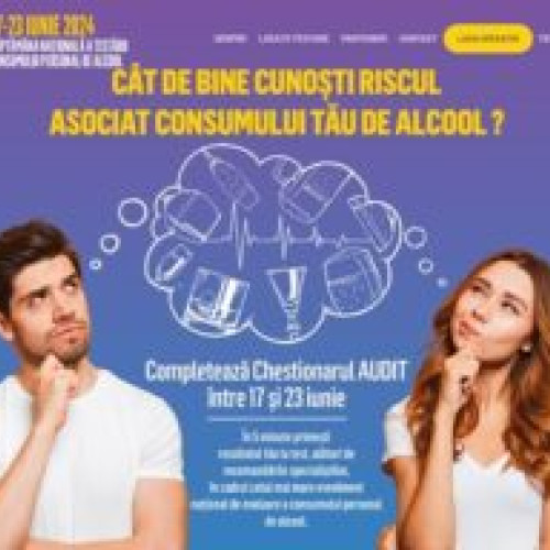 Persoanele de peste 18 ani sunt invitate să își evalueze consumul de alcool la Săptămâna Națională a Testării AUDIT