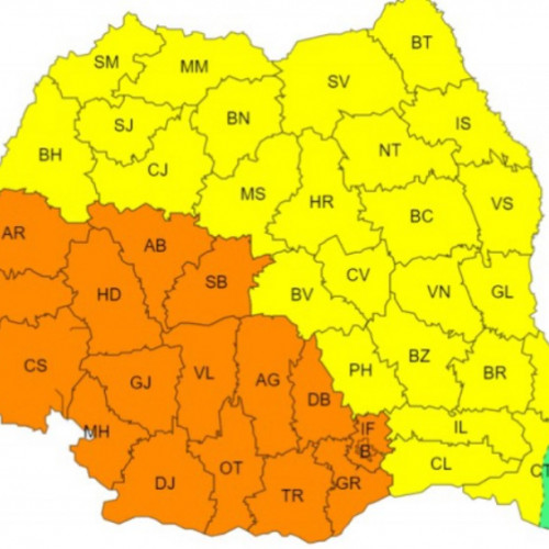 Cod Galben și Cod Portocaliu de caniculă în județul Galați