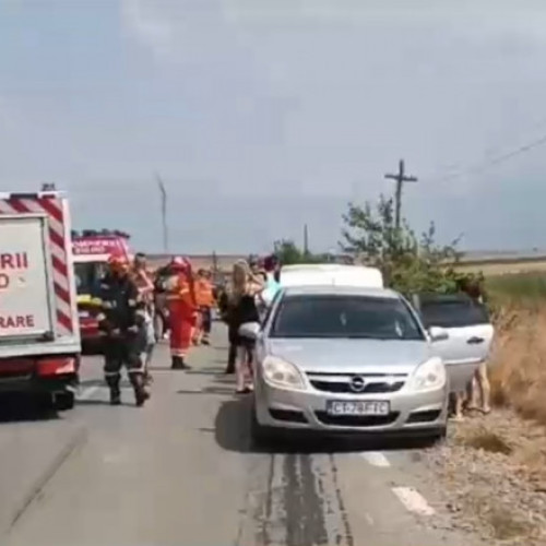Accident rutier cu cinci mașini în județul Constanța