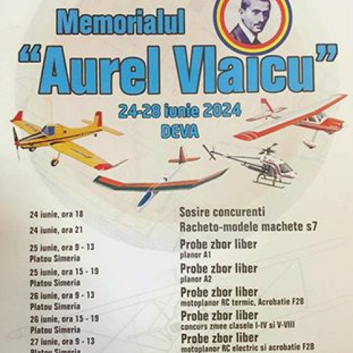 Concursul Național de Aeromodele pentru Elevi „Memorialul Aurel Vlaicu” va avea loc la Deva și Simeria