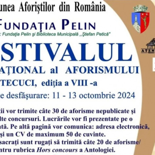 Ediția din acest an, cu tema "Inteligența aforistică", aduce numeroase evenimente variate