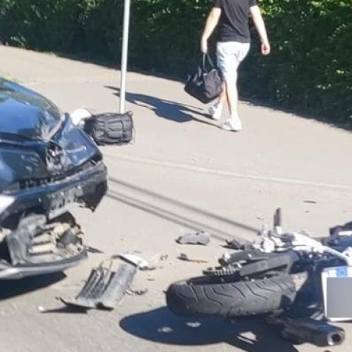 Accident rutier pe strada Unirii din cartierul Gheorgheni