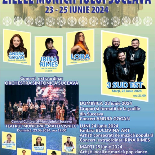 Spectacole pe esplanada Casei Culturii și la Iulius Mall, de Zilele Sucevei