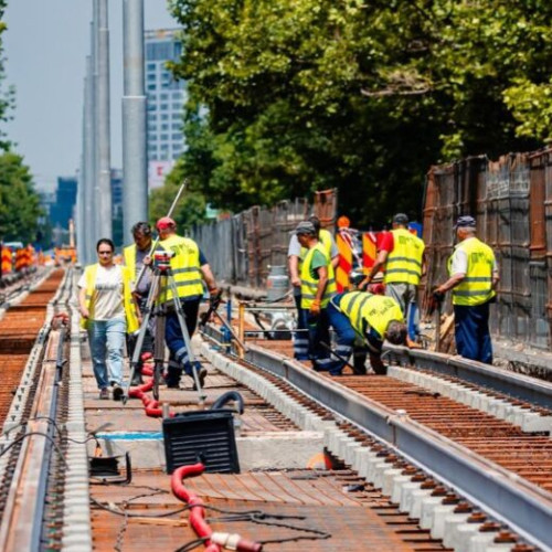 Primarul Nicușor Dan: "Jumătate din lucrările de modernizare a liniei 5 de tramvai, finalizate"