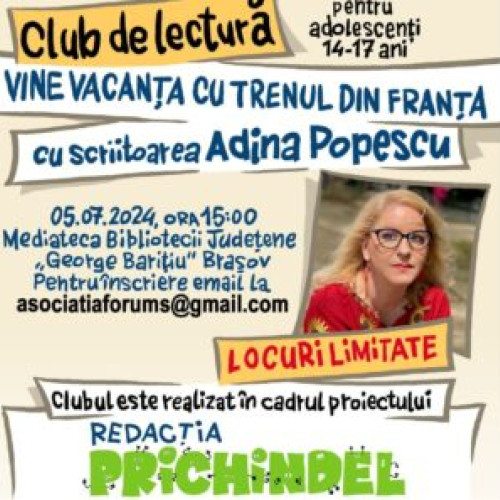Adina Popescu își întâlnește cititorii la Brașov