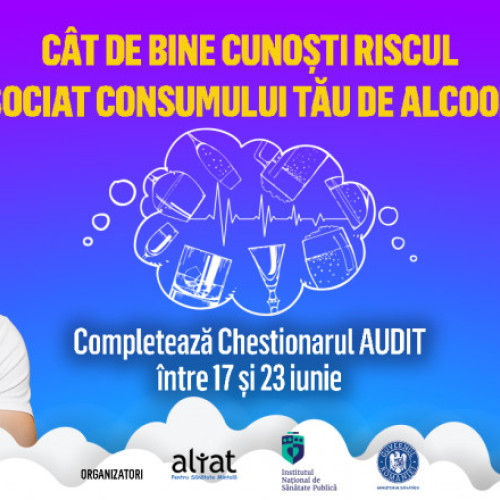 Săptămâna Națională a Testării AUDIT: Evaluarea consumului de alcool la nivel național