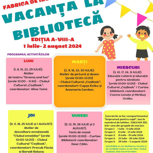 Activități distractive pentru copii la Clubul Cultural "CosBook"