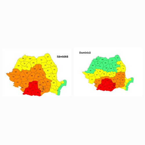 Meteorologii au emis noi avertizări pentru acest weekend