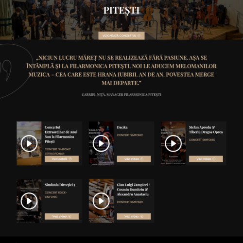 Filarmonica Pitești lansează o platformă online pentru melomani