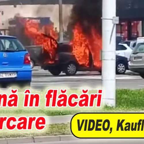 Incendiu într-o parcare din București